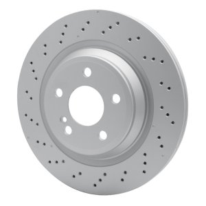 Mercedes-Benz SL400 Brake Rotor (1) - Rear - R1 Concepts - Drilled Carbon Alloy GeoMET - `13-`20